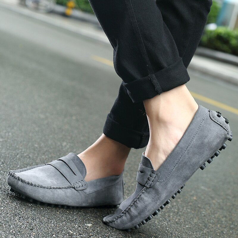 Maarten - Casual suède loafers met penny strap voor heren