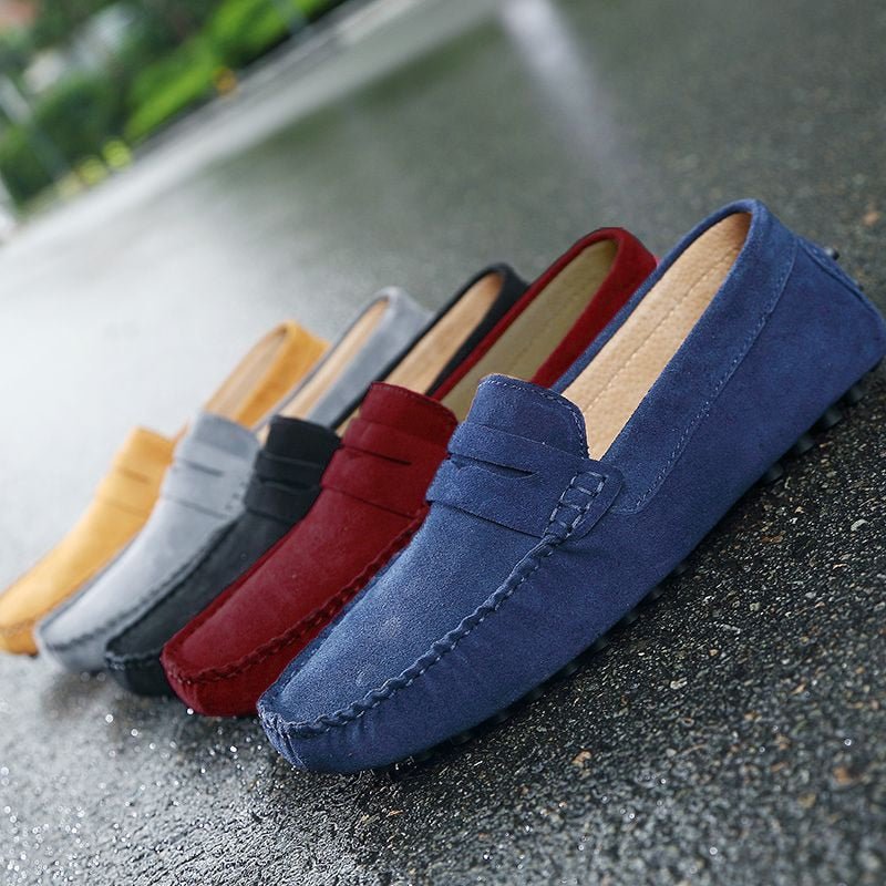 Maarten - Casual suède loafers met penny strap voor heren