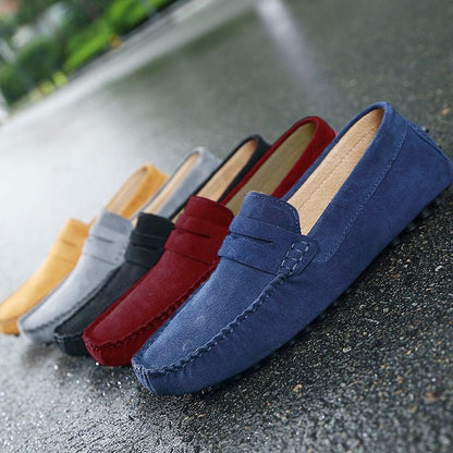 Maarten - Casual suède loafers met penny strap voor heren