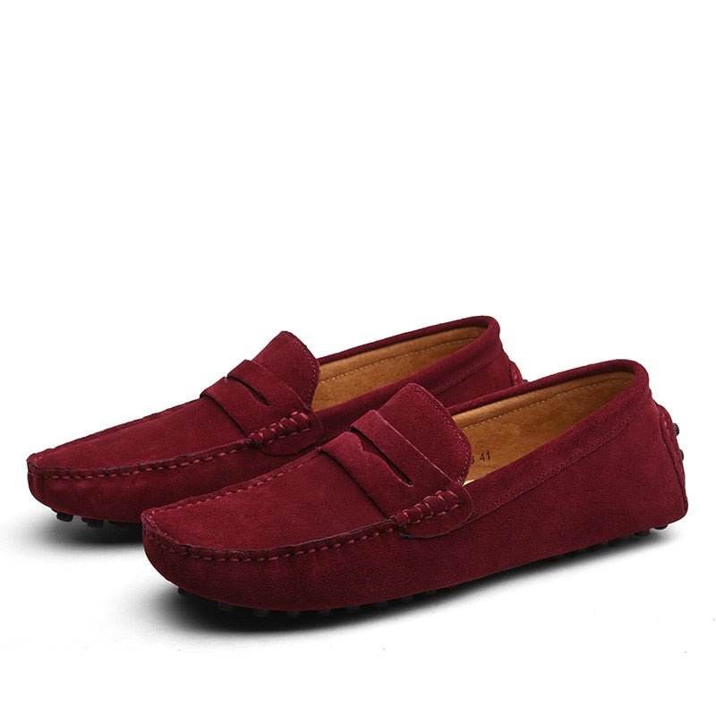 Maarten - Casual suède loafers met penny strap voor heren