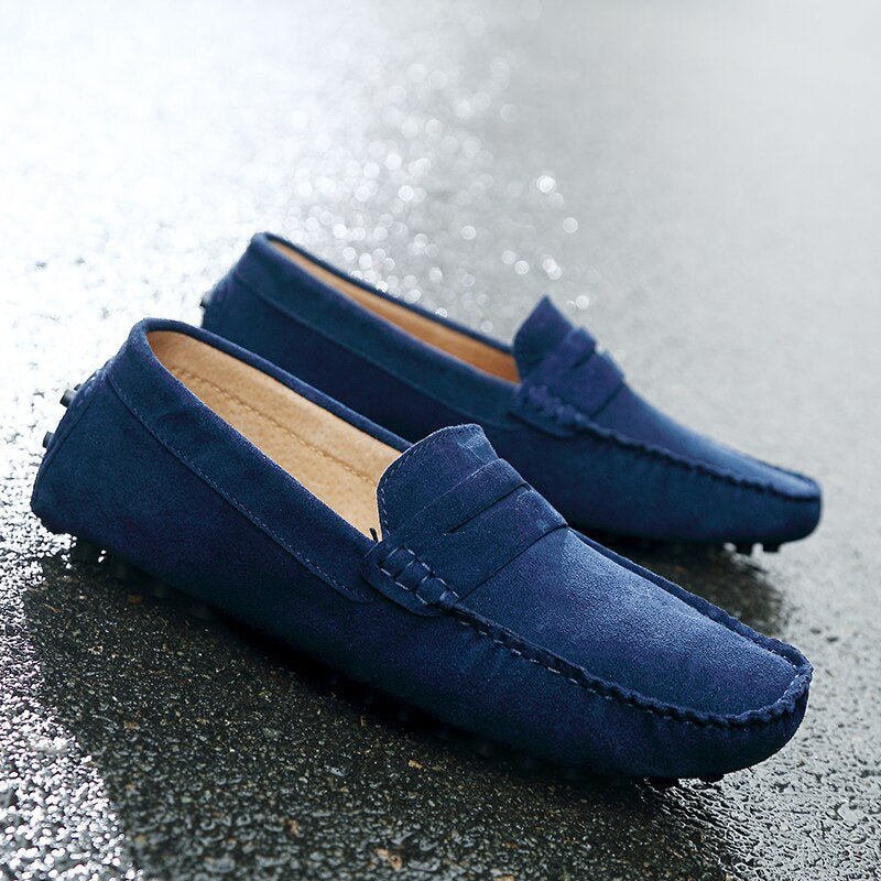 Maarten - Casual suède loafers met penny strap voor heren