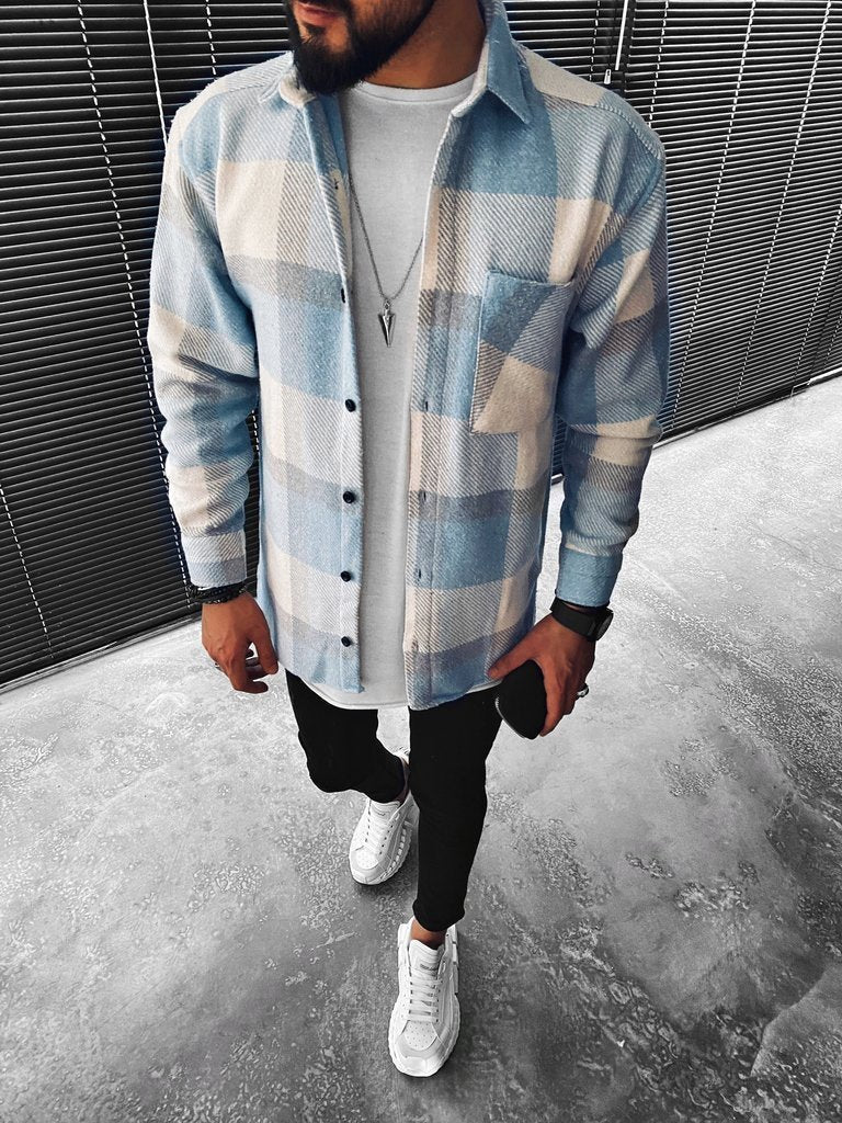 Maarten - Warme casual overshirt voor heren