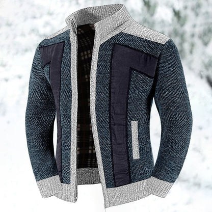 Guus - Warm wollen vest met rits voor heren