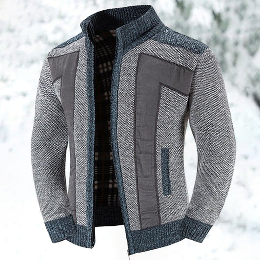 Guus - Warm wollen vest met rits voor heren