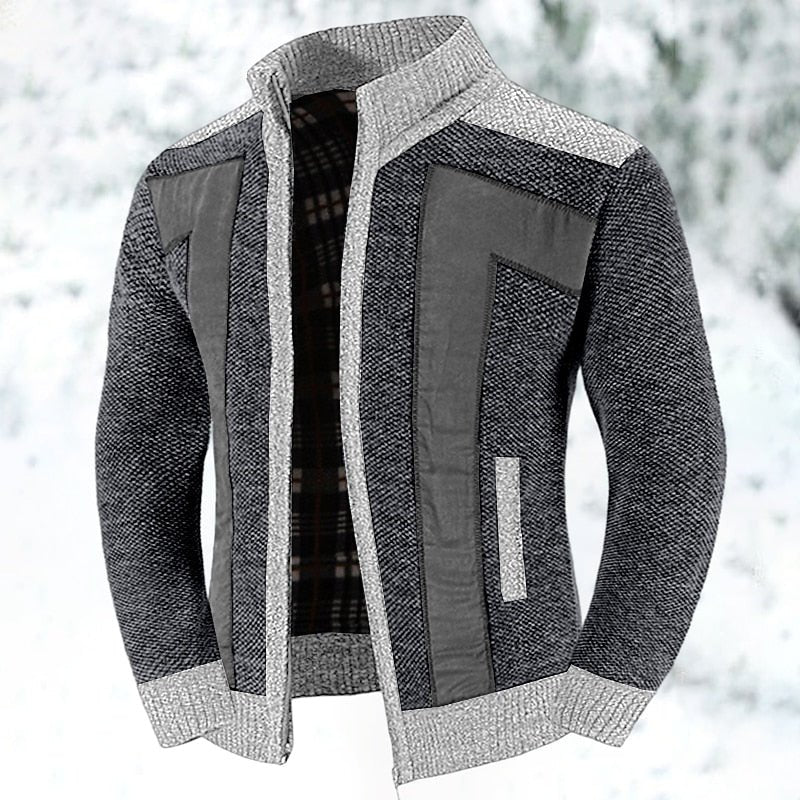 Guus - Warm wollen vest met rits voor heren