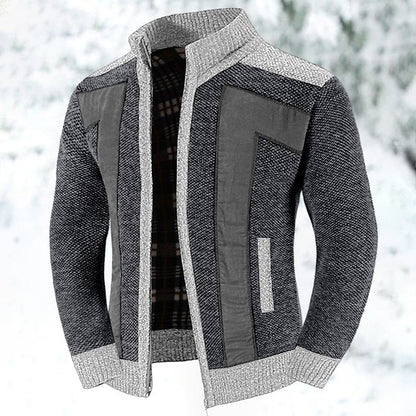 Guus - Warm wollen vest met rits voor heren