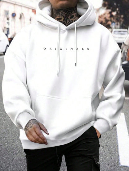 Mees - Casual hoodie met letterprint voor heren
