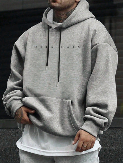 Mees - Casual hoodie met letterprint voor heren