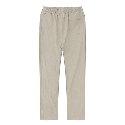 Felix - Luchtige linnen pantalon met elastische taille voor heren