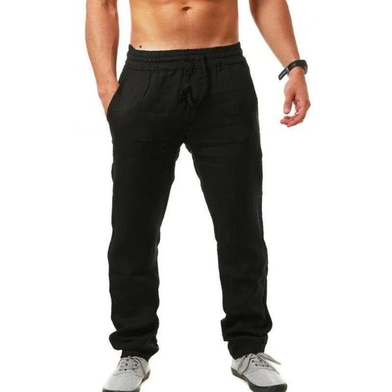 Felix - Luchtige linnen pantalon met elastische taille voor heren