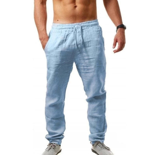 Felix - Luchtige linnen pantalon met elastische taille voor heren