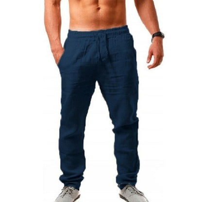Felix - Luchtige linnen pantalon met elastische taille voor heren