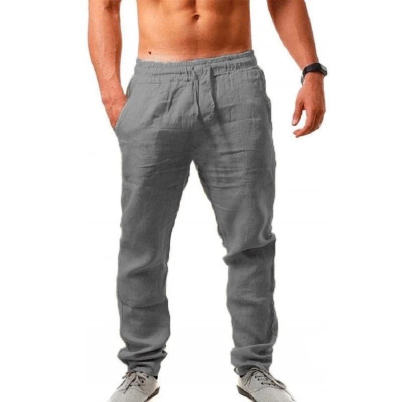 Felix - Luchtige linnen pantalon met elastische taille voor heren