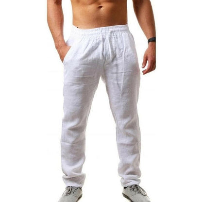 Felix - Luchtige linnen pantalon met elastische taille voor heren