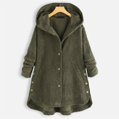 Mavis | Stylish Hooded Cord Coat