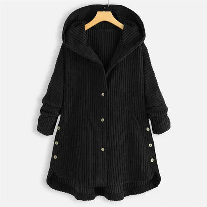 Mavis | Stylish Hooded Cord Coat
