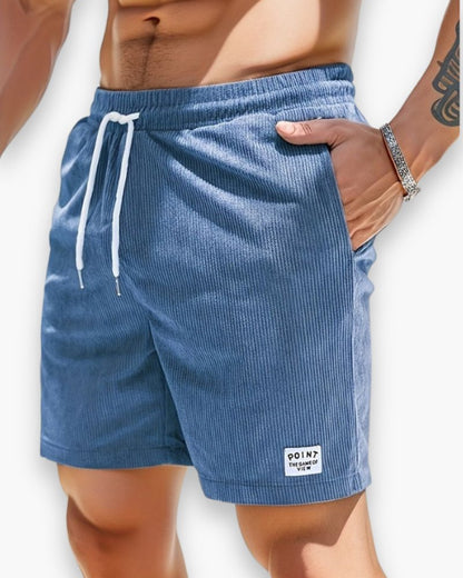 Stef - Casual ribcord herenshorts met zakken
