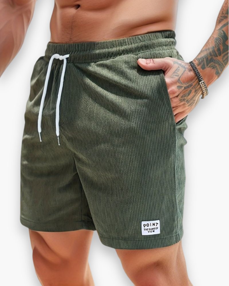 Stef - Casual ribcord herenshorts met zakken